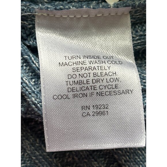 Alfred Dunner Ombre Cable Knit Short Sleeve Sweater In Blue Gradient Size S - Picture 4 of 6